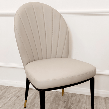 Etta Leather Dining Chair - Luxurious Modern Design, Compact Size 46cm W x 46cm D x 90cm H - UK Luxury Furniture